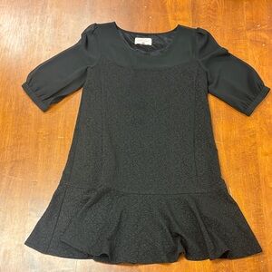 Axes femme poetique black bow half sleeve mini dress